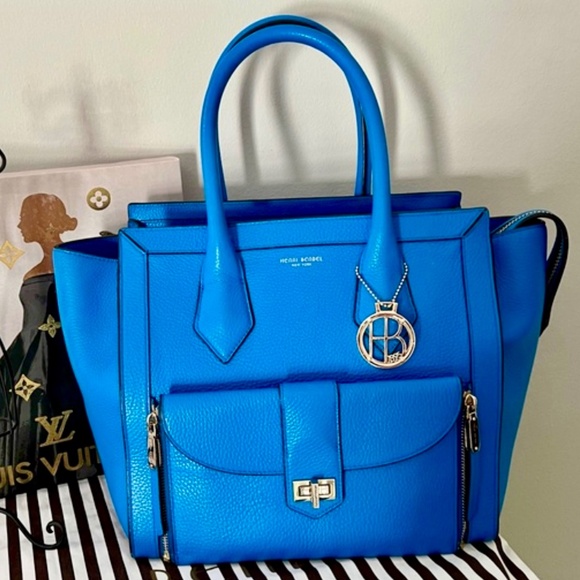 henri bendel Handbags - HENRI BENDEL Blue Leather Rivington Convertible Shoulder Bag, Clutch, Crossbody